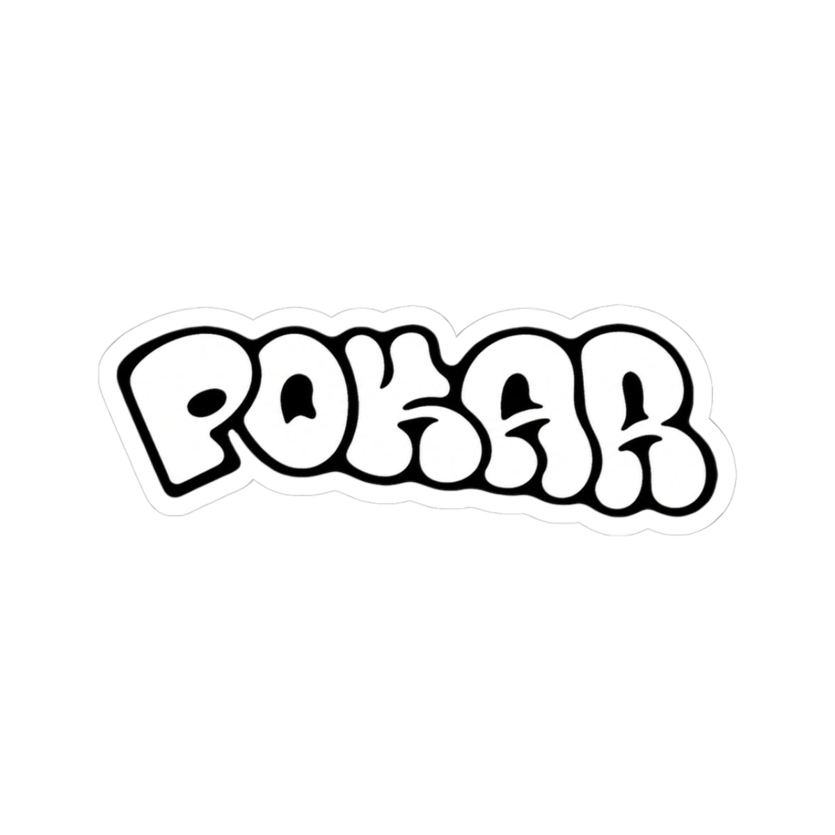 pokar sticker white