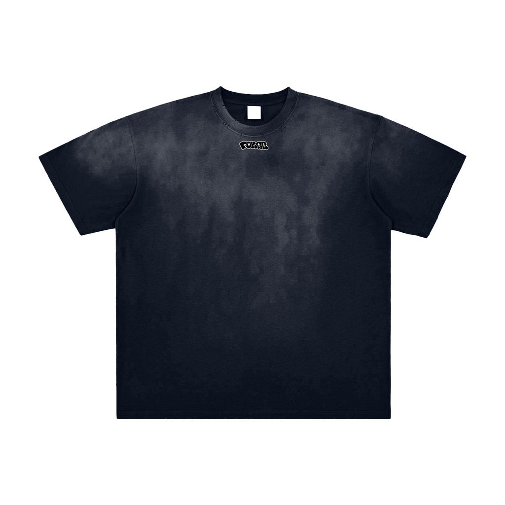 pokar washed frayed t-shirt