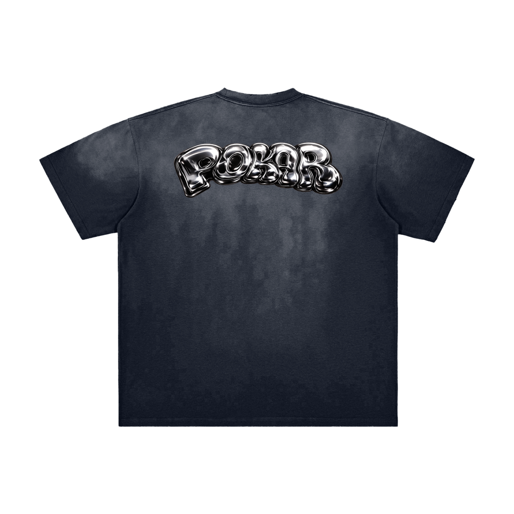 pokar washed frayed t-shirt
