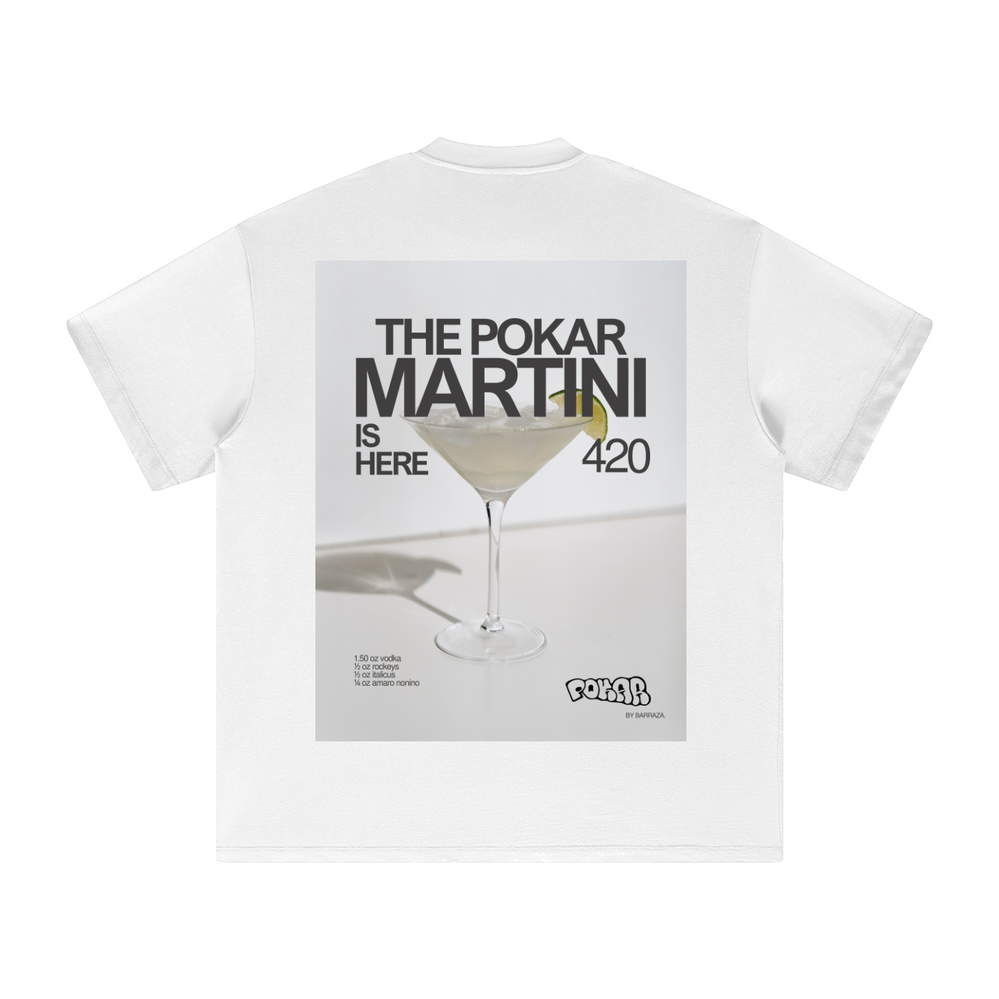 pokar martini heavyweight tee